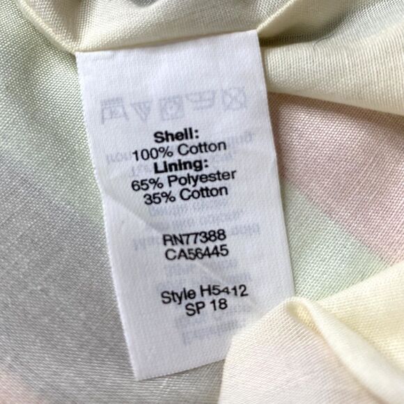 J.CREW Rainbow Stripe Off The Shoulder Woven Cotton Shift Dress Size 4 Lined - Picture 7 of 9